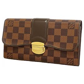 Louis Vuitton Damier Portefeuille Sistina Long Wallet Damier ebene