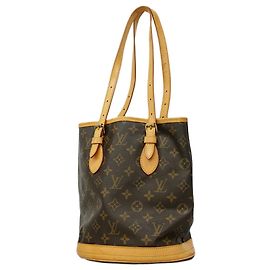 Borsa Tote Louis Vuitton Monogram Bucket PM Marrone