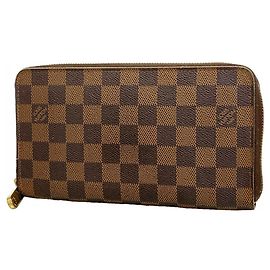 Louis Vuitton Damier Zippy Organizer Long Wallet N60003 Ebene Damier ebene