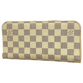 Louis Vuitton Damier Azur Portefeuille Insolite Long Wallet Weiß