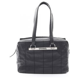 Borsa a Spalla Chanel Black Chocolate Bar Nero