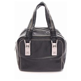 Chanel Black Leather Handbag Black