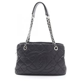 Borsa Tote Chanel Matelassé Large Coco Mark Nero