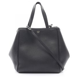 Céline Celine Small Fold Cabas 2-Way Tote Bag Black