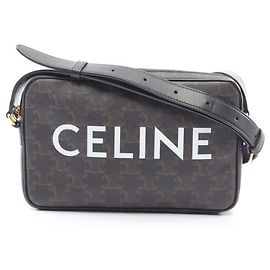 Céline Borsa Messenger Celine Triomphe Medium Marrone Nero Bianco