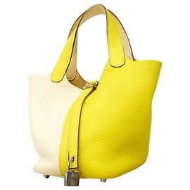 Hermès Bolsa Hermes Picotin Lock PM Casaque Dourado