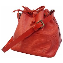 Bolso de hombro Louis Vuitton Epi Petit Noé Roja