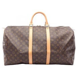 Sac Boston Louis Vuitton Keepall 55 Monogram Marron