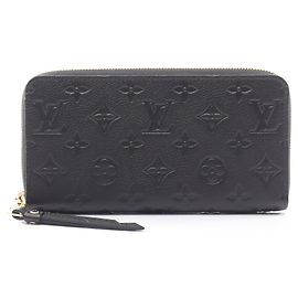 Louis Vuitton Zippy Wallet in Black Leather Black