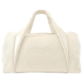Chanel 30899 Boston Bag Blanc