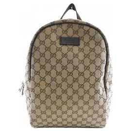 Gucci GG Canvas Backpack Brown Beige