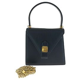 Sac à main 2way en cuir noir MCM Noir