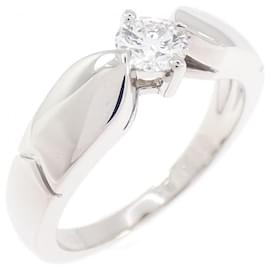 Chaumet Platinum Diamond Ring Silvery Metallic