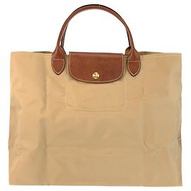 Borsa tote Longchamp Le Pliage Marrone Beige