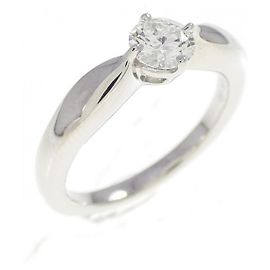 Bulgari Bvlgari Dedicata a Venezia Platinum Diamond Ring Size 5 Silvery Metallic