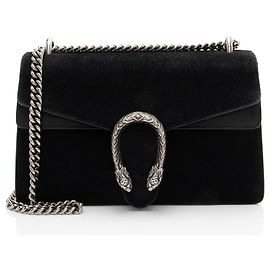 Borsa a tracolla Gucci Dionysus in scamosciato Medium Nero