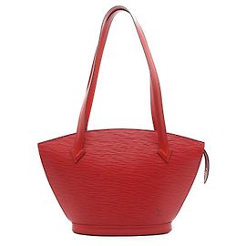 Borsa a tracolla in pelle vintage Louis Vuitton Saint Jacques Rosso
