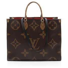 Tote Onthego GM em canvas Giant Monogram Louis Vuitton Marrom