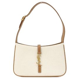 Yves Saint Laurent Bolsa de ombro Saint Laurent LE 5 A 7 em canvas de bezerro Marrom