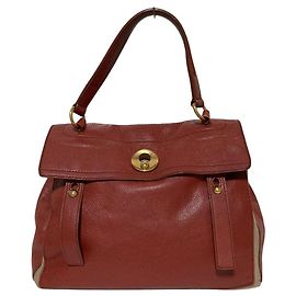Borsa Tote in Pelle Muse Two Yves Saint Laurent Rosso