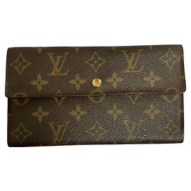 Carteira longa Monogram Louis Vuitton Marrom