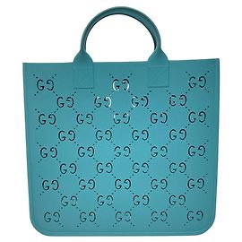 Borsa Tote in tela GG Supreme e gomma Gucci Blu