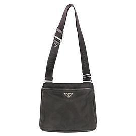 Borsa a Spalla Prada Re-Nylon in Pelle Saffiano Nero