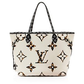 Louis Vuitton Édition Limitée Giant Monogram Canvas Jungle Neverfull MM Tote Noir