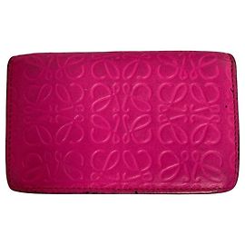 Loewe Anagram Leder Kartenetui Pink