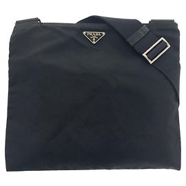 Borsa a tracolla in nylon Tessuto Prada Nero