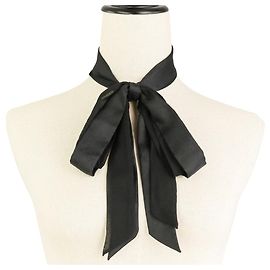 Chanel Seiden-Fliege-Schal Schwarz