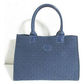 Sac cabas matelassé Ella de Tory Burch Bleu