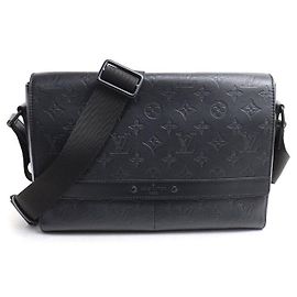 Louis Vuitton Sprinter Monogram Shadow Shoulder Bag Black