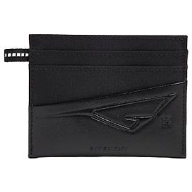 Givenchy Black Leather and Polyamide Card Holder Black