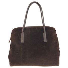 Prada Veloursleder-Tote-Bag Braun