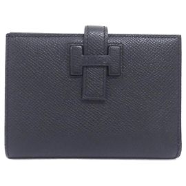 Hermès Hermes New H Passant Compact Wallet Black