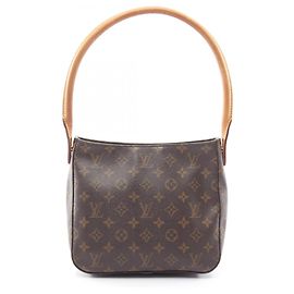 Borsa a Spalla Louis Vuitton Looping MM Monogram Marrone