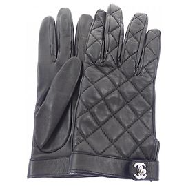 Chanel Black Warm Gloves Black