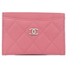Chanel Timeless Classic Line Card Case Pink