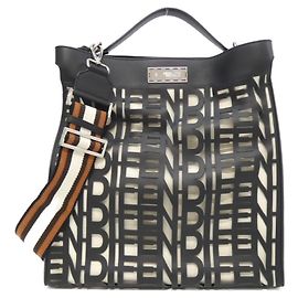 Fendi Peekaboo X-Lite Handbag Black White