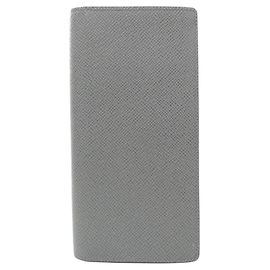 Louis Vuitton Taiga Portefeuille Brazza Wallet Brown Navy blue