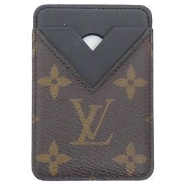 Louis Vuitton Monogram Macassar Card Case Brown Black