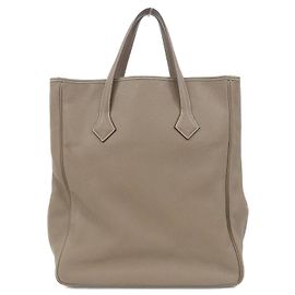 Hermès Bolsa Cabas Hermes Victoria II Taupe