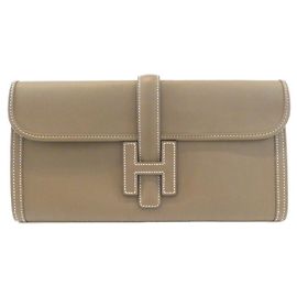 Hermès Hermes Jige Elan Handbag Taupe