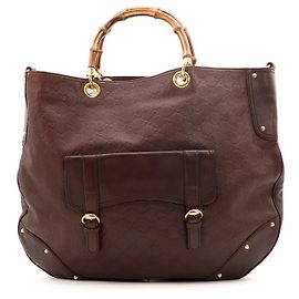 Gucci Borsa Shopper Bamboo Marrone