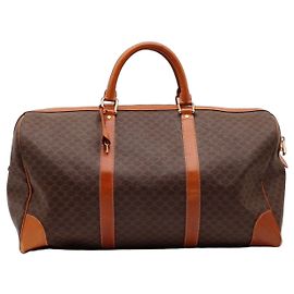Céline Bolsa Boston Celine Macadam Marrom Castanho escuro