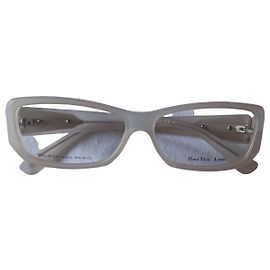 Balenciaga Paris White Acetate Eyeglasses White