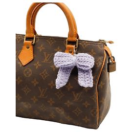 Louis Vuitton Crocheted Bow Bag Charm - Lavender Brown Purple