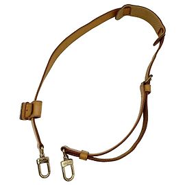 Tracolla regolabile in pelle Louis Vuitton Marrone