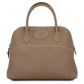 Hermès Bolso Hermes Bolide 31 en Etoupe Gray Gris pardo